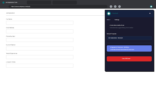 FormVault - Smart Form Saver :: Save and auto-fill web forms instantly. Perfect for job applications and repetitive forms. Never type the same info twice.