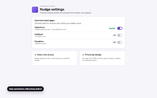 Nudge: Private Billable Time Tracker :: Private billable-time tracking for consultants, connected to your clients, projects, tasks, and Nudge workspace.