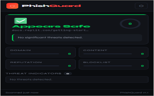 PhishGuard :: Real-time phishing detection: blocklist, domain analysis, NLP content scanning, and threat intelligence APIs.