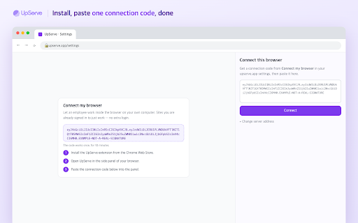 UpServe :: Let your UpServe employees work in your own browser: read the tab you are sharing and act on tabs you hand over.