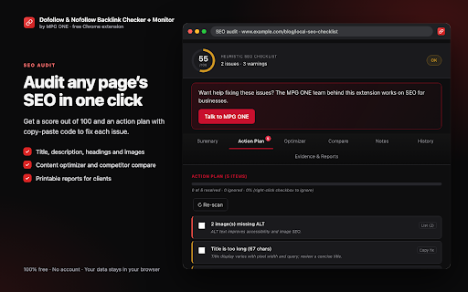 Dofollow & Nofollow Backlink Checker + Monitor – MPG ONE :: Free dofollow & nofollow link checker. Highlight links, find broken links, monitor your backlinks and audit any page's SEO.