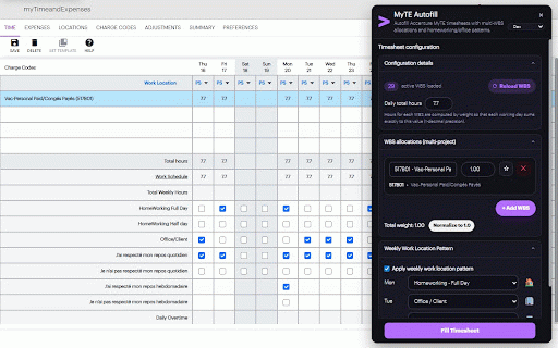 MyTE Autofill Helper :: Autofill Accenture MyTE timesheets with multi-WBS allocations and homeworking/office patterns.