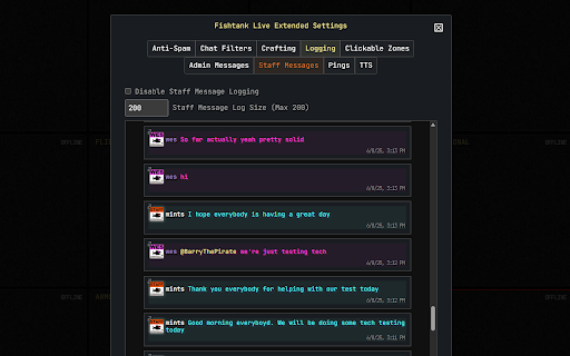 Fishtank Live Extended :: An open source project aimed at extending functionality on fishtank.live