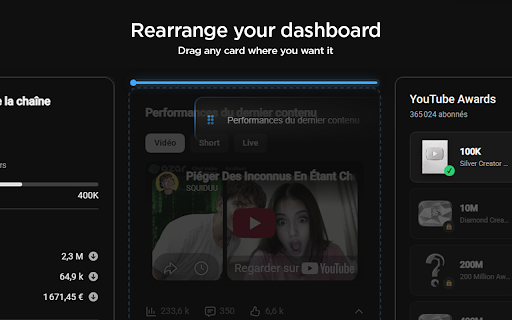 Better YouTube Studio - by SQUIDUU :: Upgrades YouTube Studio and YouTube: content tabs, Creator Awards, hidden revenue, thumbnail tests, screenshots and playlist tools.