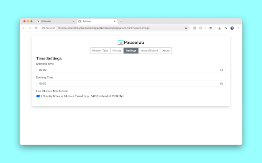 PauseTab :: Pause (snooze) tabs and reopen them later
