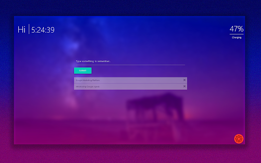 Dinkar :: Dinkar is a Chrome extension for colorizing your new tab with few utilities.