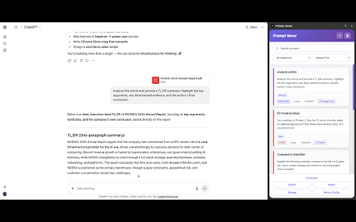 Prompt Saver :: Save and manage your chatbot prompts efficiently