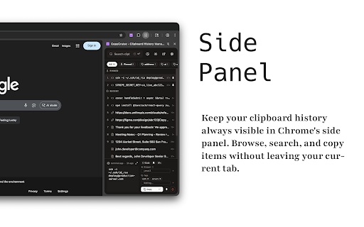 CopyCruise - Clipboard History Manager :: Save, search & organize everything you copy. 100% local, no cloud, no tracking.