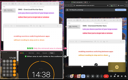 Oversized Monitor Guru (OMG) :: Transform your large monitor into a professional screen sharing experience!