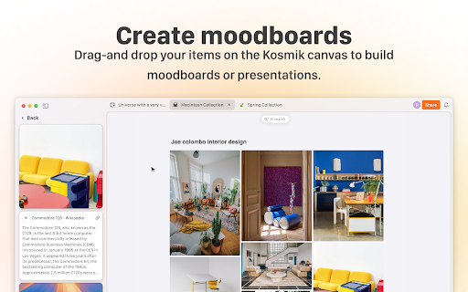 Kosmik Web Clipper :: Save your journey through the web in your Kosmik universes!