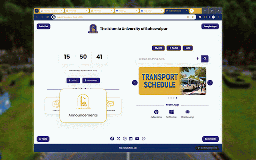 IUB Portals New Tab :: Within this one app you will find all IUB portals. Which you can access with one click