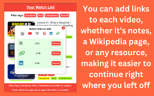 TubeManager - Save, Tag & Timestamp YouTube Videos :: Organize and save YouTube videos with custom tags, colored timestamps, notes, and links for a personalized experience.