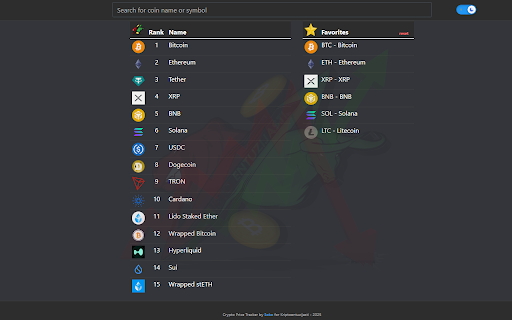 Crypto Price Tracker :: Stay up-to-date with real-time crypto prices. Track your favorite cryptocurrencies with ease — perfect for every crypto enthusiast.