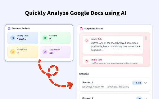 Doc Edit Replay - AI Detector & Originality Checker for Google Docs :: The ultimate revision history tool for Google Docs. Replay edits & use AI to verify originality and detect AI-written content