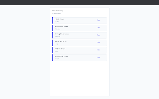 PostBoost AI — Ecommerce Caption Generator :: AI-powered product title, description & hashtag generator for Shopee, Lazada & TikTok Shop sellers in Southeast Asia.