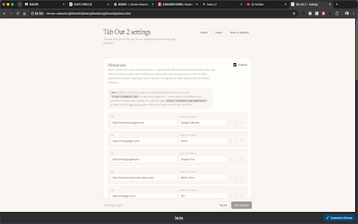 Tab Out 2 :: Keep tabs on your tabs. New tab page that groups your open tabs by domain and lets you close them with style.