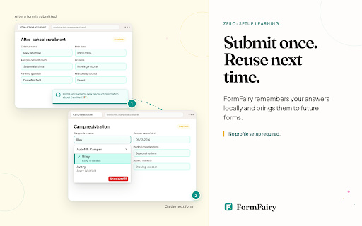 FormFairy – Private AI Autofill for Complex Forms :: Private AI autofill for job applications and complex forms. No account required; your personal data never leaves your device.