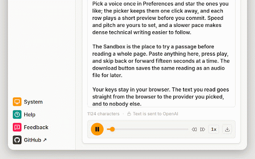 Cloud Speech :: Turn highlighted text into high-quality natural speech using multiple cloud providers.