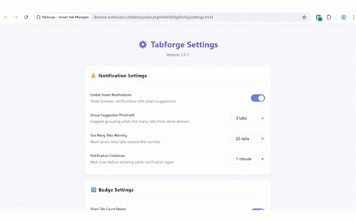 Tabforge – Smart Tab Manager :: Organize and manage browser tabs with ease. Close duplicate tabs, group tabs by domain, and improve productivity.