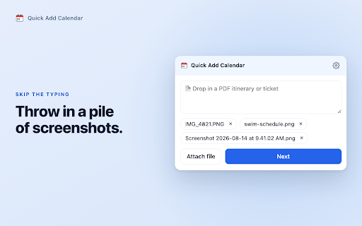 Quick Add Calendar :: ⚡ The scheduling assistant for Google Calendar.