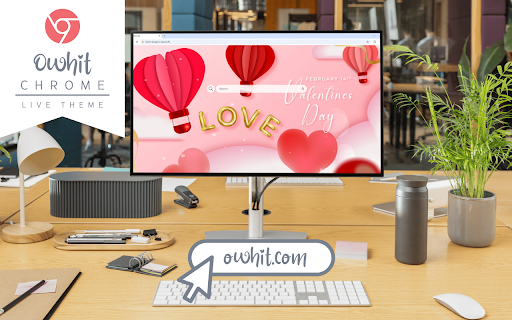 Valentines Day Live Wallpaper :: Zeppelins fly from hearts, with 'love' written in the sky, filling the air with romance.