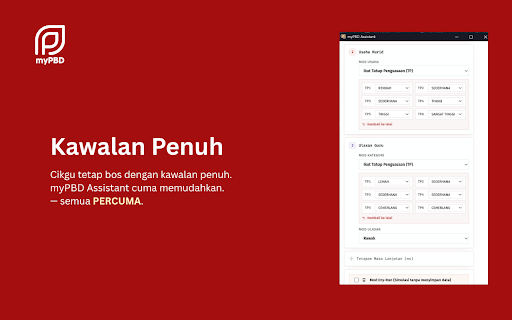 myPBD Assistant :: Cikgu, biar kami bantu pengisian PBD MOEIS SPPB untuk semua murid — mod semasa atau muat naik CSV. PERCUMA sepenuhnya.