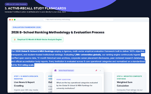 eWith.me AI Context Assistant :: Contextual AI assistant on any webpage: select text to rewrite, summarize, explain, create flashcards & quizzes.