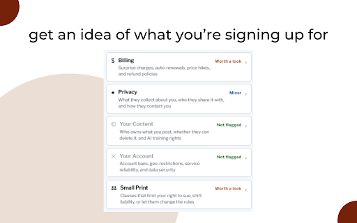 Term Scope :: Understand terms & conditions at a glance