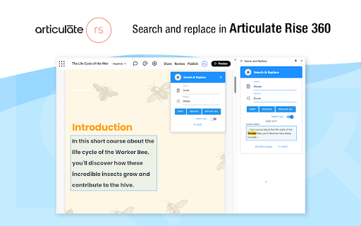 Search and Replace :: Provides custom search & replace for editable elements on a webpage.