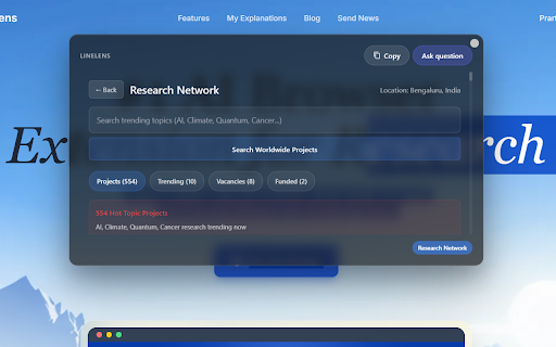 LineLens - Agentic Research Assistant :: Agentic research agent: discovers papers, profiles researchers, identifies opportunities, orchestrates workflows, explains webpages.