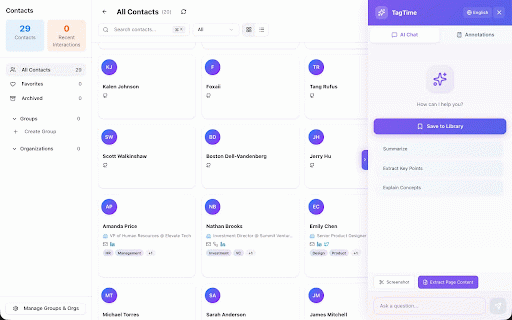 TagTime.AI - Collect & Organize Web Pages :: Save web pages to your personal knowledge base. One-click save, add tags, and organize your bookmarks with TagTime.