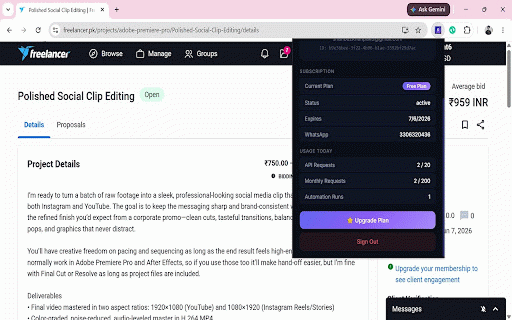 FreelancerPK Auto Bidder :: AI-powered auto bidding SaaS platform for freelancer.pk — Generate professional proposals and automate your bidding workflow.