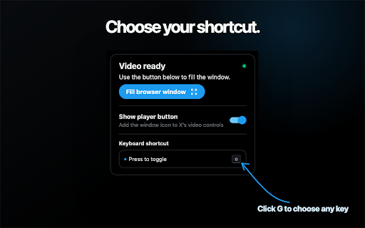 X Windowed Fullscreen :: Make videos and broadcasts on X fill the browser window without entering system fullscreen.