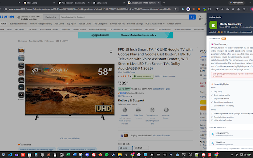ReviewShield: Fake Review Detector for Amazon :: Trust scores, fake review detection, and adjusted ratings for Amazon products. 100% private, on-device analysis.