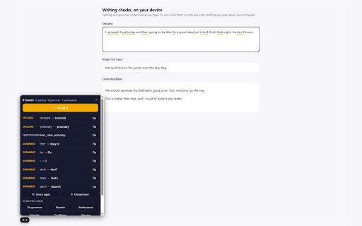 IntelliScribe AI :: Dictate anywhere and fix spelling & grammar as you type — free, on your device. Classes for schools. Optional AI with your key.