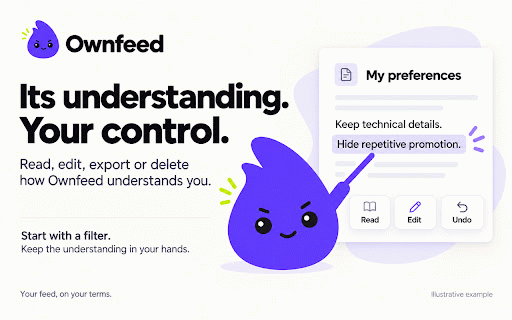 Ownfeed :: Tell Ownfeed what you want. It filters X, explains each choice, and learns from your corrections.