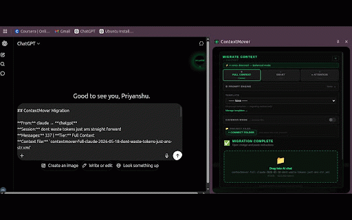 Context Mover - AI Chat Mover :: Never lose coding context again. One layer. Any agent. Zero friction.