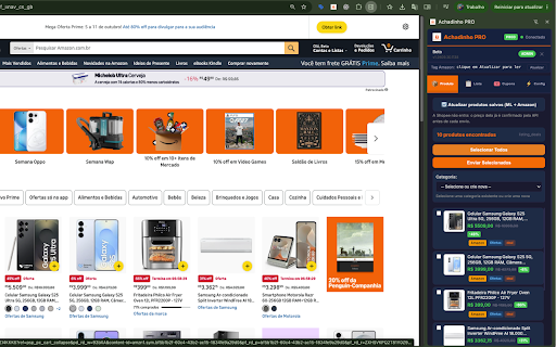 Achadinho PRO :: Encontre ofertas no Mercado Livre, Shopee e Amazon, gere seus links de afiliado e envie os produtos para o seu Achadinho PRO.