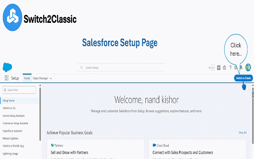Switch2Classic: Click Once. Go Salesforce Classic. :: Instantly switch from Salesforce Lightning to Classic with one click. Fast, simple, and reliable.