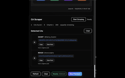 Tweet CA Helper - Chainsight :: Detects contract addresses on X. Adds Explorer & Dexscreener links with Trading/Verified badges. No trading, just info.