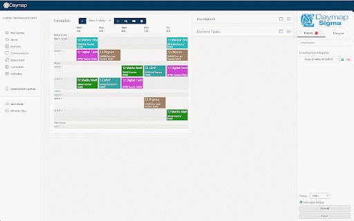 Daymap Sigma :: Share and view Daymap timetables with friends and other users of this extension.