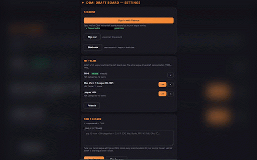 Data Draft — DDAI Draft Board :: Data Draft (DDAI) live draft board + VORP+ recommendations for Yahoo fantasy hockey drafts.