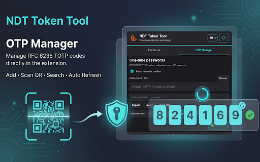 NDT Token Tool :: FB Cookie Token + OTP Manager