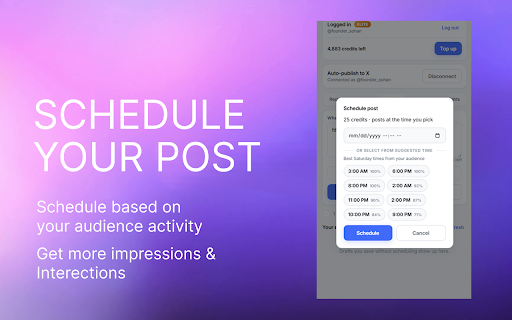 XReply :: Click any post on X to get AI-suggested replies, powered by your XReply account.