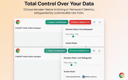 Bulk Delete ChatGPT History & Chat Cleaner :: Bulk delete ChatGPT history, search chats, clear old conversations, and export to Markdown instantly for free.