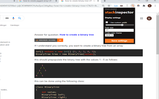 stackinspector :: Provides you with a "inspection/quick-view" of the best matching answer from stackoverflow, related to your google search, in the…
