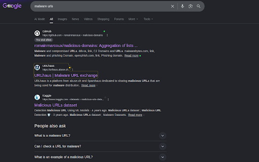 Clikk :: Checks links for safety before you visit them — on-device AI plus URLhaus, OpenPhish and ThreatFox blocklists. Private by design.
