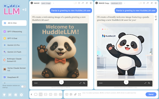HuddleLLM :: Use ChatGPT, Gemini, Claude and more chatbots simultaneously