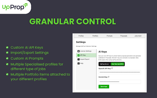 UpProp - Upwork Proposal Assistant :: AI-powered proposal writing assistant for Upwork