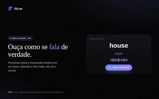 Flixor — Aprenda idiomas enquanto navega :: Troca palavras das páginas pelo idioma que você aprende: inglês, espanhol, francês, italiano, russo, japonês. No seu nível.